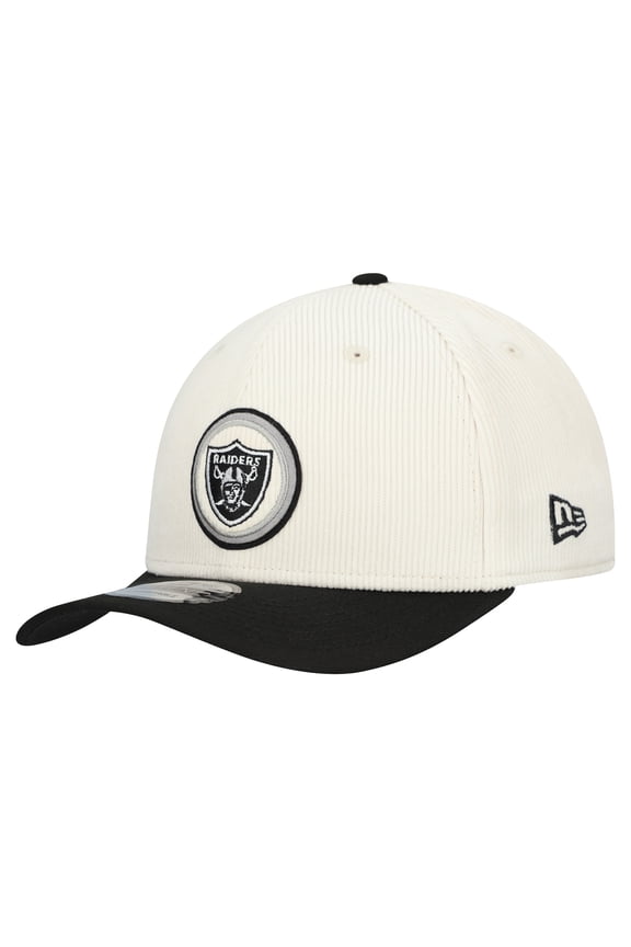 Men's New Era  Stone Las Vegas Raiders  Loyal Corduroy 9SEVENTY Adjustable Hat
