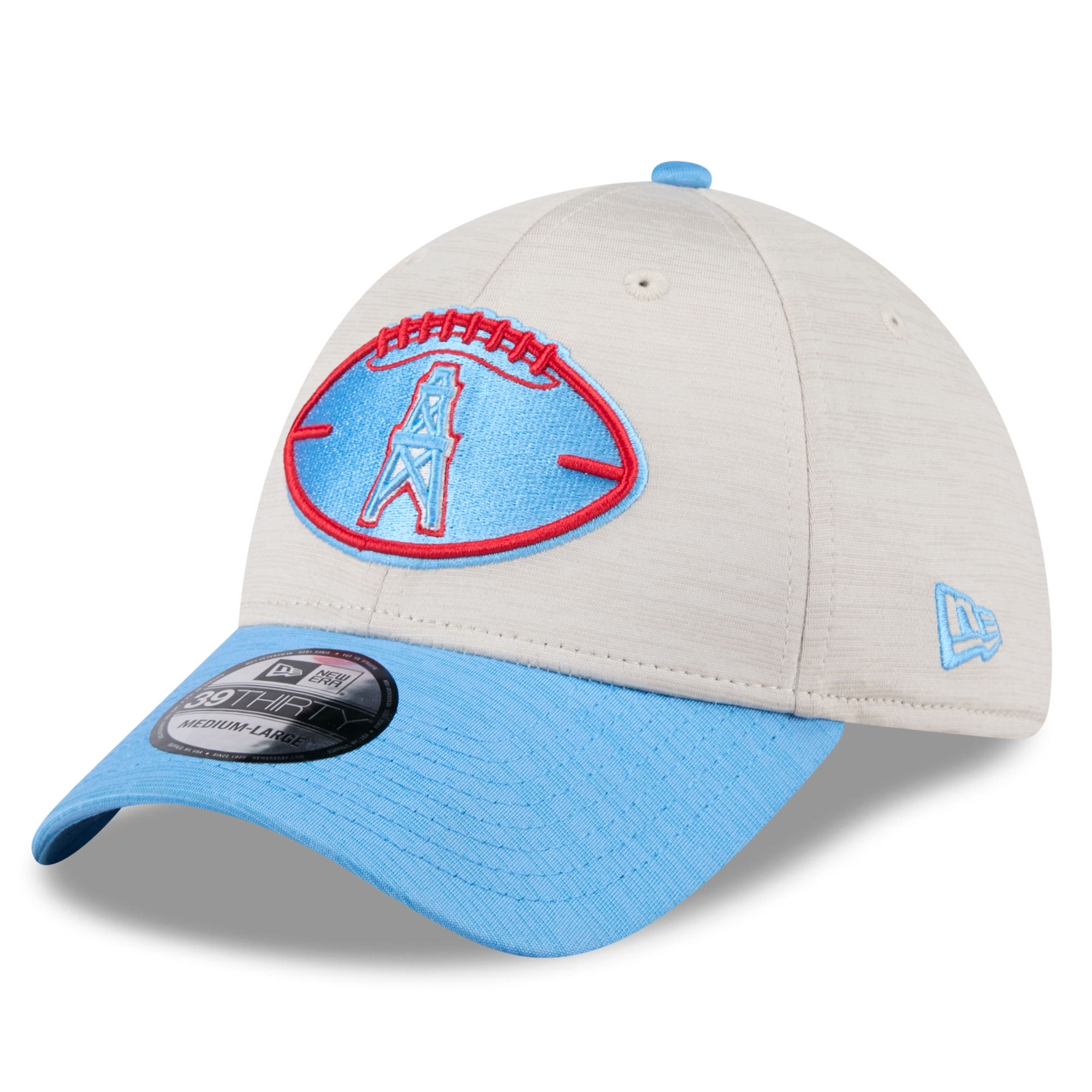 Men s New Era Stone Light Blue Houston Oilers 2024 Sideline Historic 9FORTY A Frame Trucker Adjustable Hat Walmart