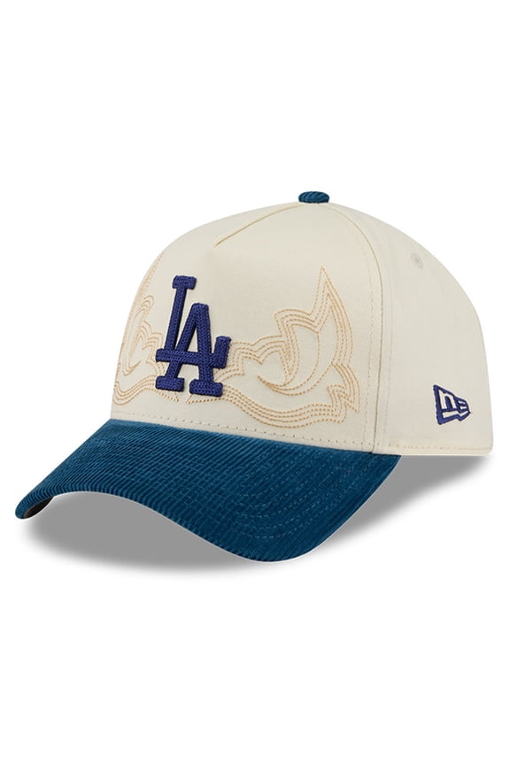 Men's New Era Stone Los Angeles Dodgers Western Stitch 9FORTY A-Frame Adjustable Hat
