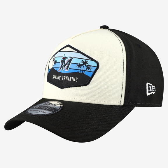 Men's New Era Stone Miami Marlins 2026 Spring Training Fan Pack Gradient 39THIRTY Flex Hat