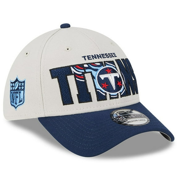 Men's New Era Stone/Navy Tennessee Titans 2023 NFL Draft 39THIRTY Flex Hat