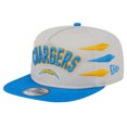 thumbnail image 1 of Men's New Era Stone/Powder Blue Los Angeles Chargers Athletic Golfer Snapback Hat, 1 of 6