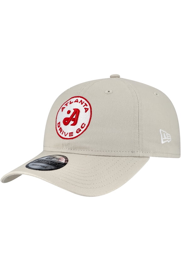 Men's New Era Tan Atlanta Drive GC TGL Team 9TWENTY Adjustable Hat
