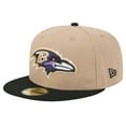 thumbnail image 1 of Men's New Era Tan Baltimore Ravens   Logo Main 59FIFTY Fitted Hat, 1 of 6