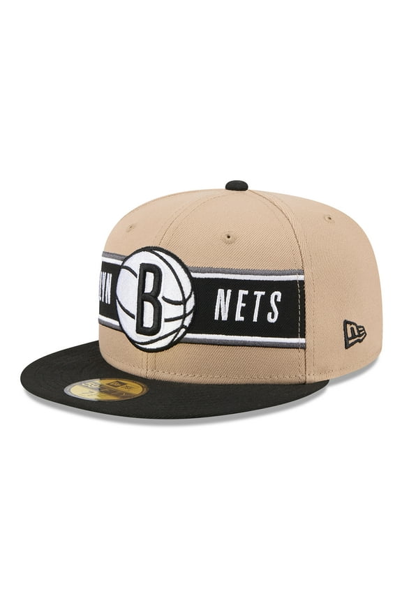 Men's New Era Tan/Black Brooklyn Nets 2024 NBA Draft 59FIFTY Fitted Hat