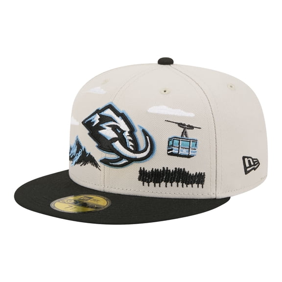 Men's New Era  Tan/Black Utah Mammoth Localized City Icon 59FIFTY Fitted Hat