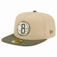 thumbnail image 1 of Men's New Era  Tan Brooklyn Nets Color Pack Two-Tone 59FIFTY A-Frame Fitted Hat, 1 of 5