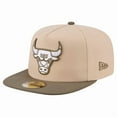 thumbnail image 1 of Men's New Era  Tan Chicago Bulls Color Pack Two-Tone 59FIFTY A-Frame Fitted Hat, 1 of 5