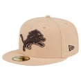 thumbnail image 1 of Men's New Era Tan Detroit Lions Candied Pecan 59FIFTY Fitted Hat, 1 of 6