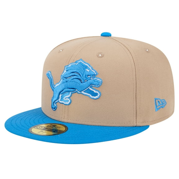 Men's New Era Tan Detroit Lions Logo Main 59FIFTY Fitted Hat