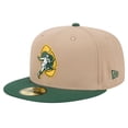 thumbnail image 1 of Men's New Era Tan Green Bay Packers  Throwback Logo Main 59FIFTY Fitted Hat, 1 of 6