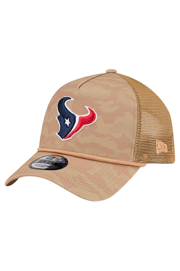 Men's New Era Tan Houston Texans Wheat Camo 9FORTY Adjustable Hat