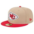 thumbnail image 1 of Men's New Era Tan Kansas City Chiefs   Logo Main 59FIFTY Fitted Hat, 1 of 6