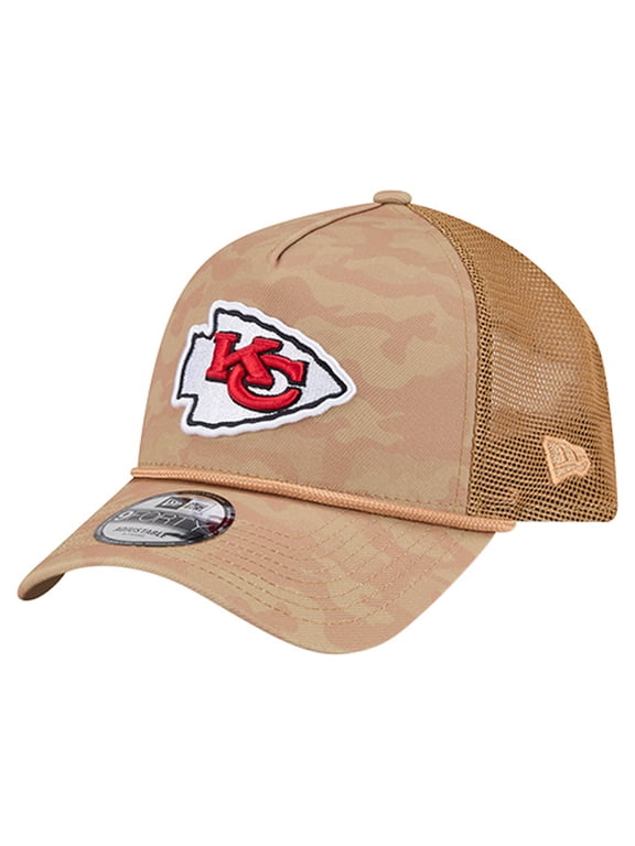 Men's New Era Tan Kansas City Chiefs Wheat Camo 9FORTY Adjustable Hat