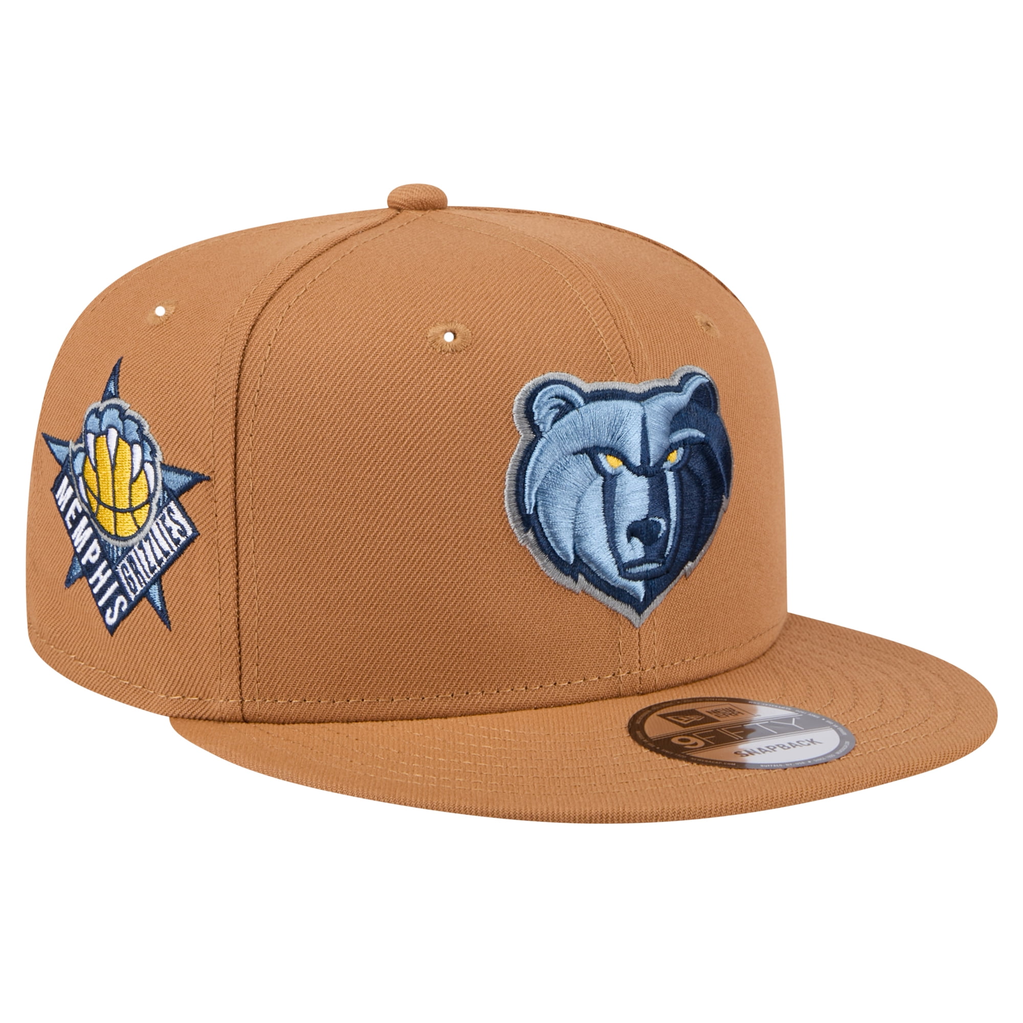 Men's New Era Tan Memphis Grizzlies Color Pack 9FIFTY Snapback Hat ...
