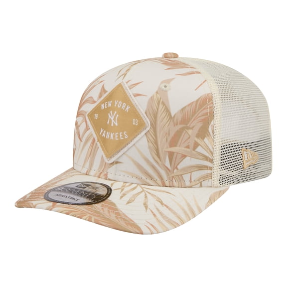 Men's New Era Tan New York Yankees Tonal Palm 9SEVENTY Adjustable Trucker Hat
