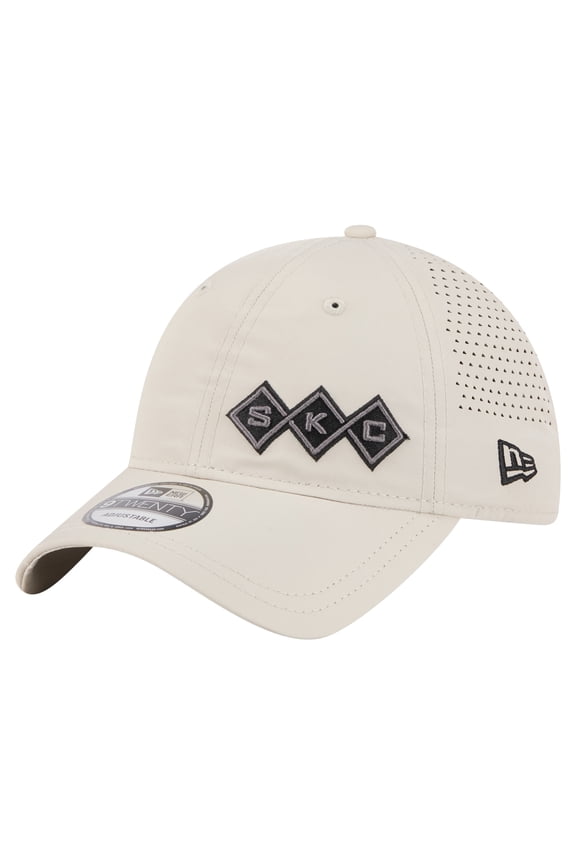 Men's-New Era Tan Sporting Kansas City Active 9TWENTY Adjustable Hat