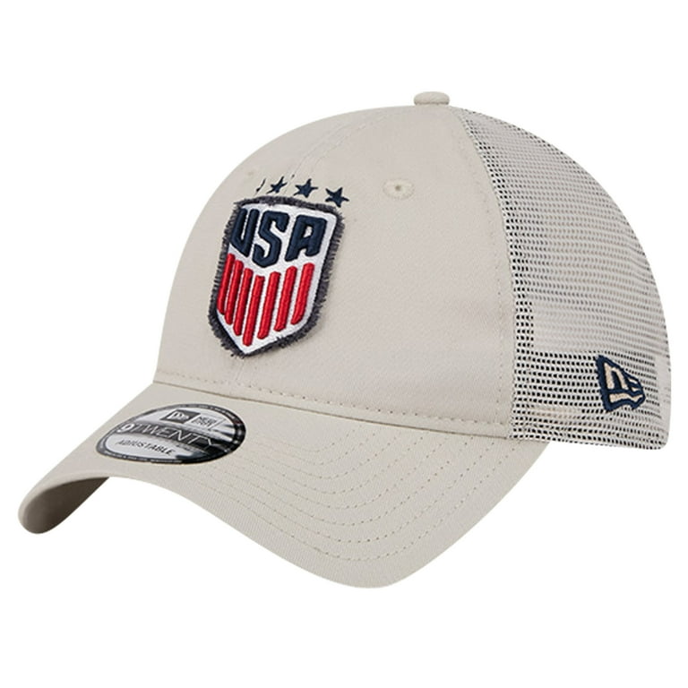 Men's New Era Tan USWNT Game Day Trucker 9TWENTY Adjustable Hat - Main Image