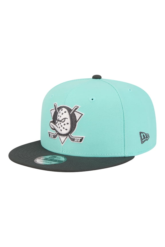Men's New Era Turquoise/Charcoal Anaheim Ducks Two-Tone Color Pack 9FIFTY Snapback Hat