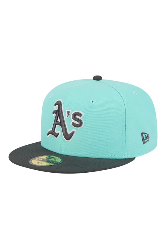 Men's New Era Turquoise/Charcoal Athletics Two-Tone Color Pack 59FIFTY Fitted Hat