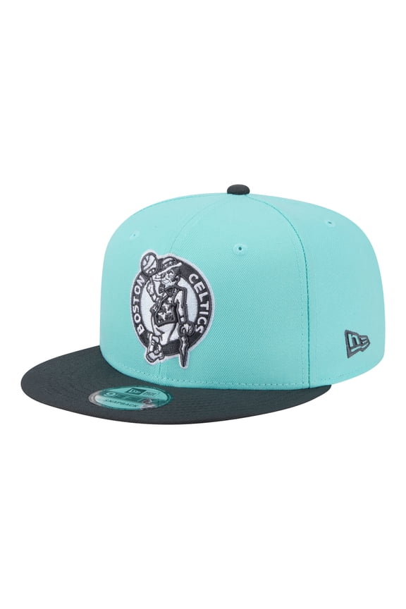 Men's New Era Turquoise/Charcoal Boston Celtics Color Pack Two-Tone 9FIFTY Snapback Hat