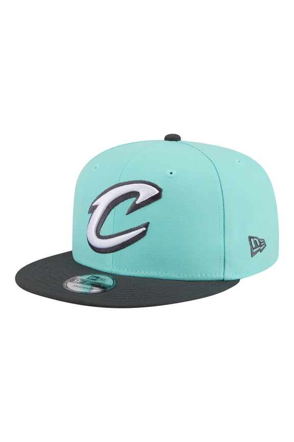 Men's New Era Turquoise/Charcoal Cleveland Cavaliers Color Pack Two-Tone 9FIFTY Snapback Hat
