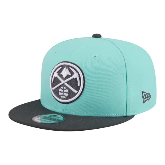 Men's New Era Turquoise/Charcoal Denver Nuggets Color Pack Two-Tone 9FIFTY Snapback Hat