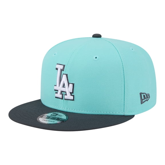 Men's New Era Turquoise/Charcoal Los Angeles Dodgers Two-Tone Color Pack 9FIFTY Snapback Hat