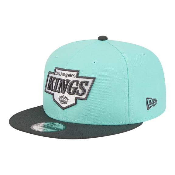 Men's New Era Turquoise/Charcoal Los Angeles Kings Two-Tone Color Pack 9FIFTY Snapback Hat