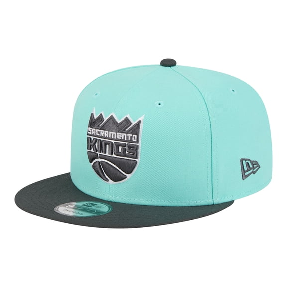 Men's New Era Turquoise/Charcoal Sacramento Kings Color Pack Two-Tone 9FIFTY Snapback Hat