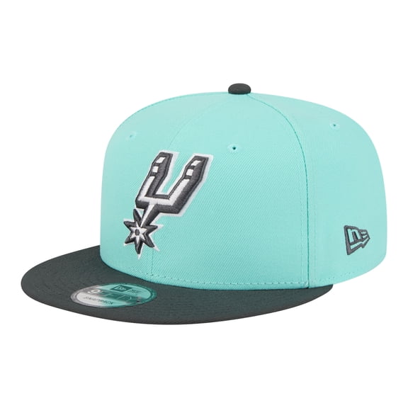 Men's New Era Turquoise/Charcoal San Antonio Spurs Color Pack Two-Tone 9FIFTY Snapback Hat