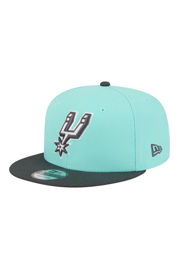 Men's New Era Turquoise/Charcoal San Antonio Spurs Color Pack Two-Tone 9FIFTY Snapback Hat