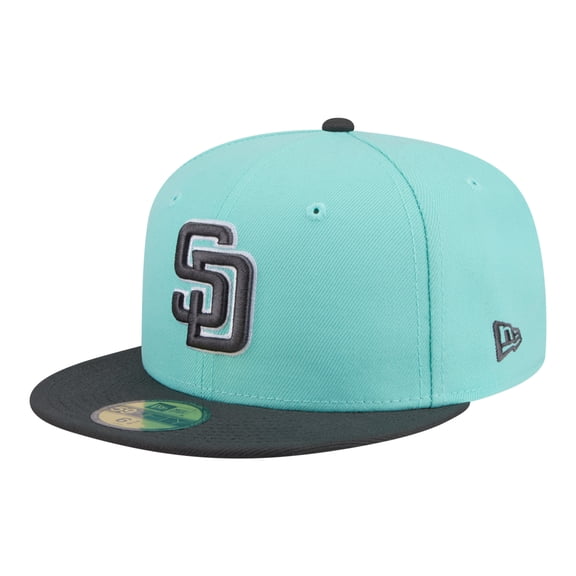 Men's New Era Turquoise/Charcoal San Diego Padres Two-Tone Color Pack 59FIFTY Fitted Hat