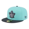 thumbnail image 1 of Men's New Era  Turquoise/Charcoal Toronto Maple Leafs Two-Tone Color Pack 59FIFTY Fitted Hat, 1 of 5