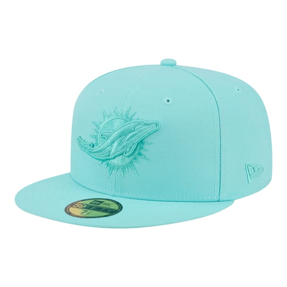 Men's New Era  Turquoise Miami Dolphins Color Pack 59FIFTY Fitted Hat