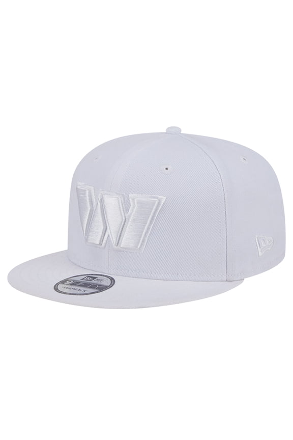 Men's New Era Washington Commanders Main White on White 9FIFTY Snapback Hat