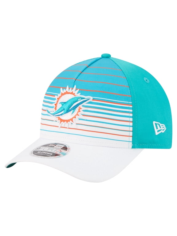 Men's New Era White/Aqua Miami Dolphins Adventure Gradient 9FORTY M-Crown A-Frame Adjustable Hat