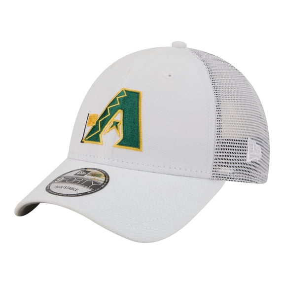 Men's New Era  White Arizona Diamondbacks Flag 9FORTY Trucker Adjustable Hat