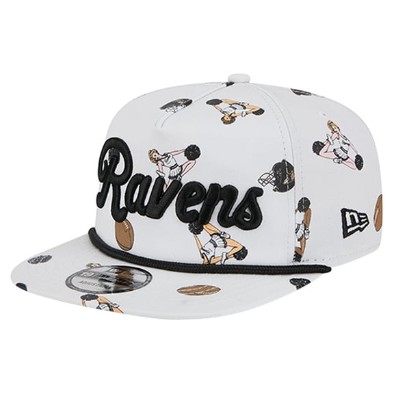Men's New Era White Baltimore Ravens Team Cheer 19TWENTY Snapback Hat