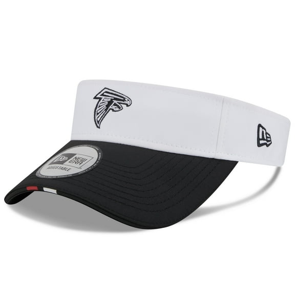 Men's New Era White/Black Atlanta Falcons 2025 NFL Training Camp Adjustable Visor