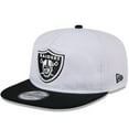 thumbnail image 1 of Men's New Era White/Black Las Vegas Raiders 2024 NFL Training Camp Golfer Snapback Hat, 1 of 6