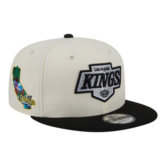 Men's New Era  White/Black Los Angeles Kings Injection Localized Two-Tone 9FIFTY Snapback Hat