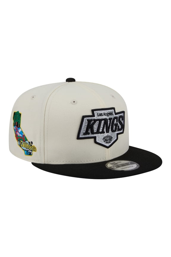 Men's New Era  White/Black Los Angeles Kings Injection Localized Two-Tone 9FIFTY Snapback Hat