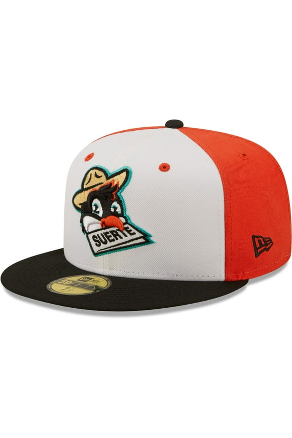 Men's New Era White/Black Pajaritos de Norfolk Copa De La Diversion 59FIFTY Fitted Hat