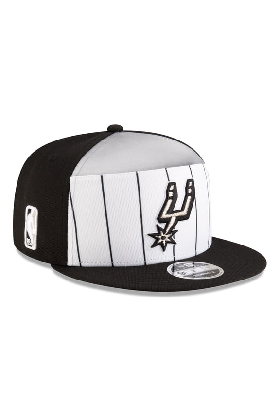 Men's New Era  White/Black San Antonio Spurs 2025 NBA Tip Off Split Panel 9FIFTY Snapback Hat