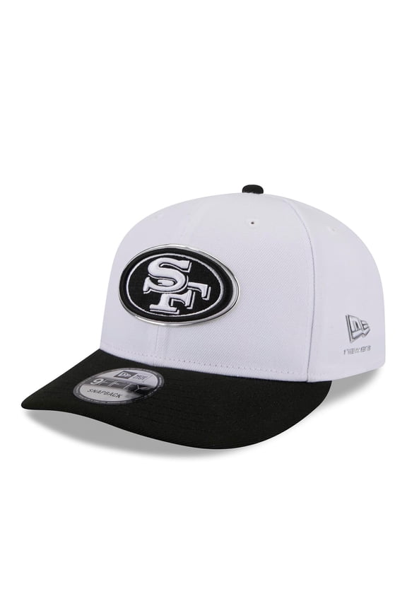 Men's New Era White/Black San Francisco 49ers 2026 NFL Draft Pre-Curved 9FIFTY Snapback Hat