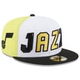 thumbnail image 1 of Men's New Era White/Black Utah Jazz Back Half 59FIFTY Fitted Hat, 1 of 6