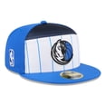 thumbnail image 1 of Men's New Era  White/Blue Dallas Mavericks 2025 NBA Tip Off Split Panel 59FIFTY Fitted Hat, 1 of 5