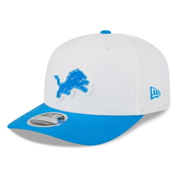 Men's New Era White/Blue Detroit Lions 2025 NFL Training Camp 9SEVENTY Adjustable Hat