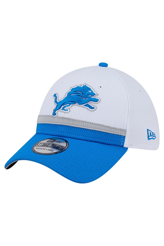 Men's New Era  White/Blue Detroit Lions Dashmark Rays 39THIRTY Flex Hat
